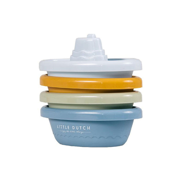 Little Dutch Stackable Blue Bath Boats