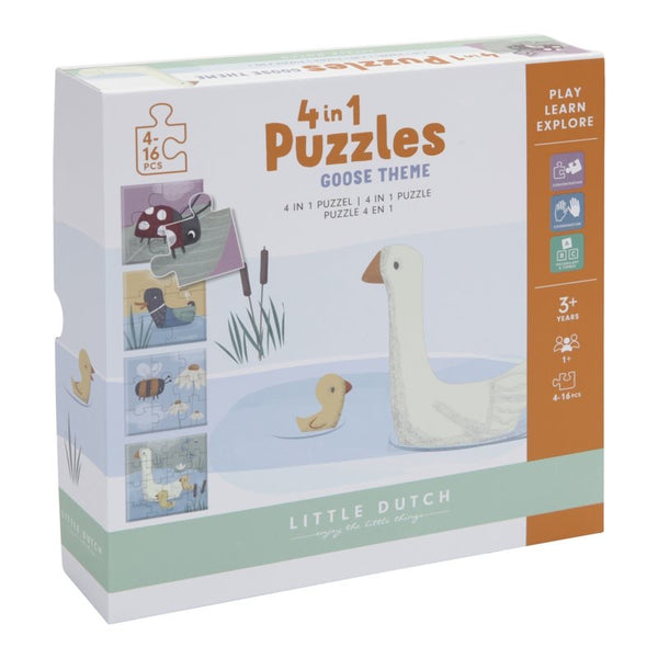 Little Dutch 4 in 1 Jigsaw Puzzles Goose Theme