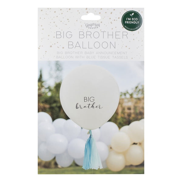 Big Brother Latex Balloon with Blue Tassels