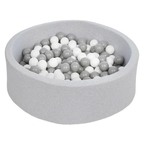 Grey Round Ball Pit + White & Grey Balls