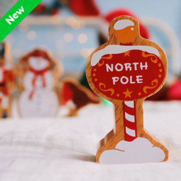 Christmas Wooden North Pole Sign